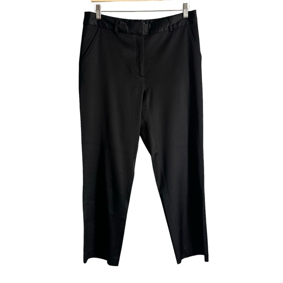 FRAME Crop Stretch Satin Flare Trouser Pants - Picture 3 of 7